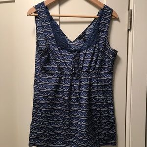 Banana Republic Sleeveless Top w/ Neckline Detail